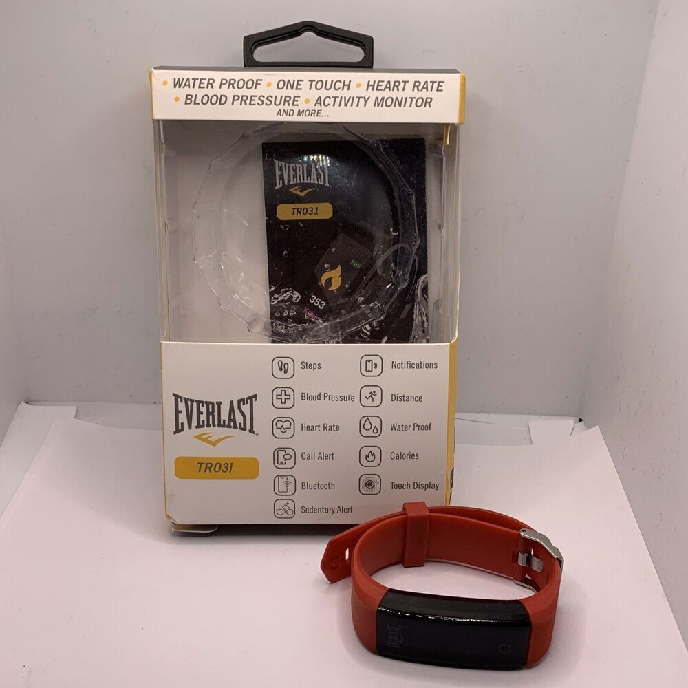 Everlast EVWTR031RE Blood Pressure and Heart Rate Monitor Activity Tracker MGK68